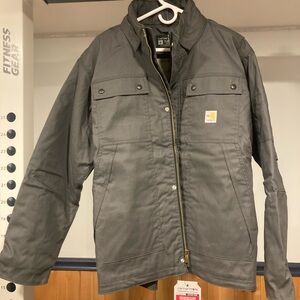 Carhartt Men's Fire Resistant Full Swing Duck Insulated Gray Field Jacket - NTW